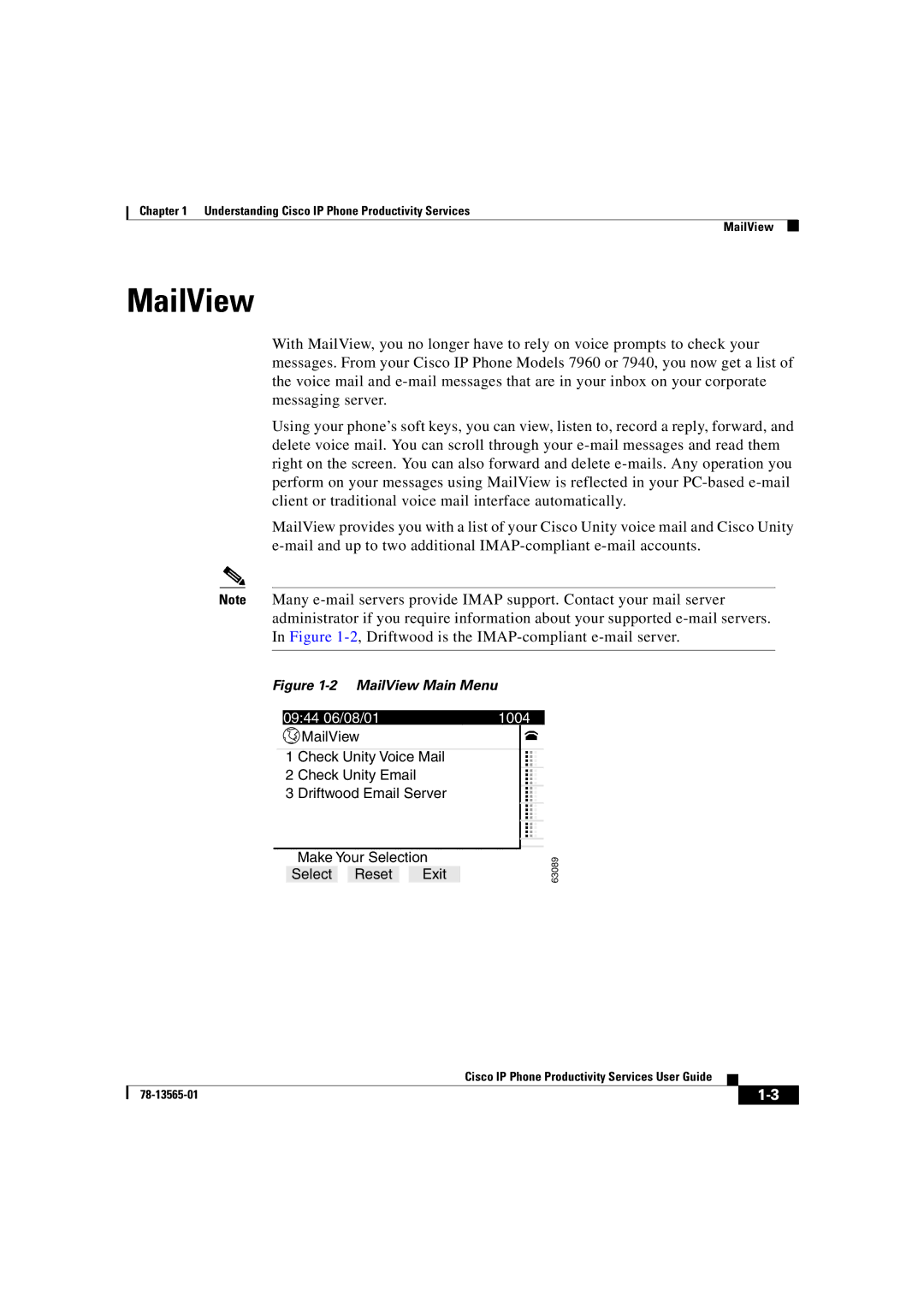 Cisco Systems DOC-7813565= manual MailView, 0944 06/08/01 1004 