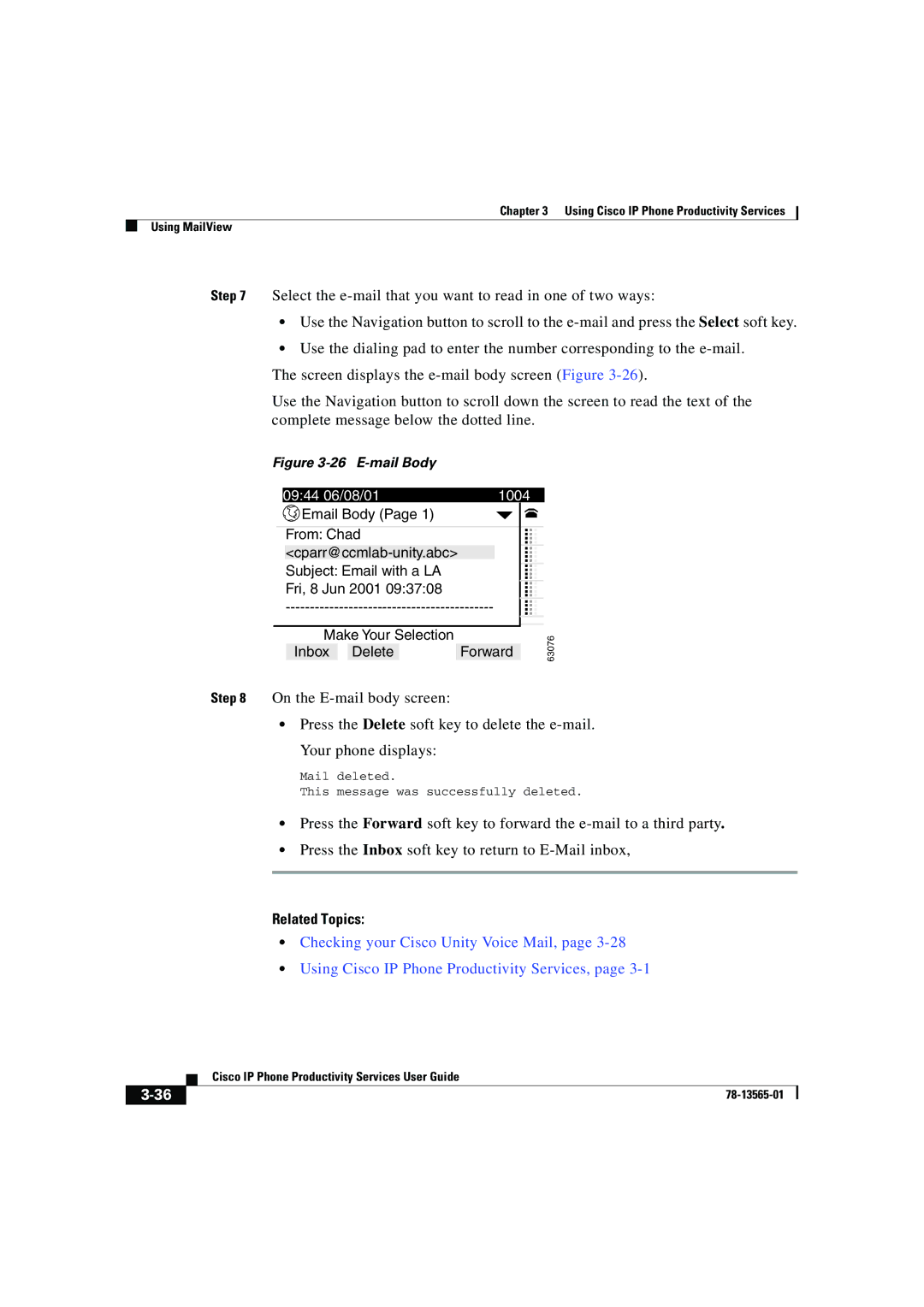 Cisco Systems DOC-7813565= manual Mail 