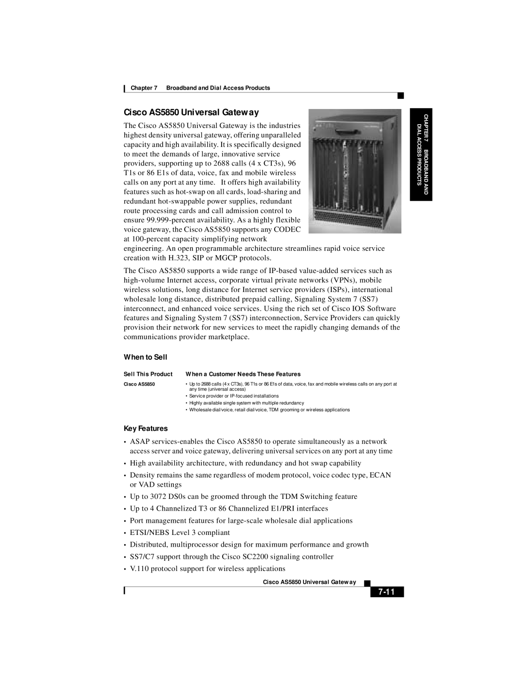 Cisco Systems DOC 785983 manual Cisco AS5850 Universal Gateway 