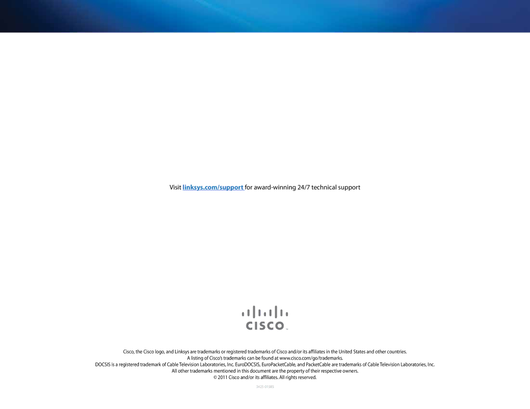 Cisco Systems DPC3008CC manual 3425-01585 