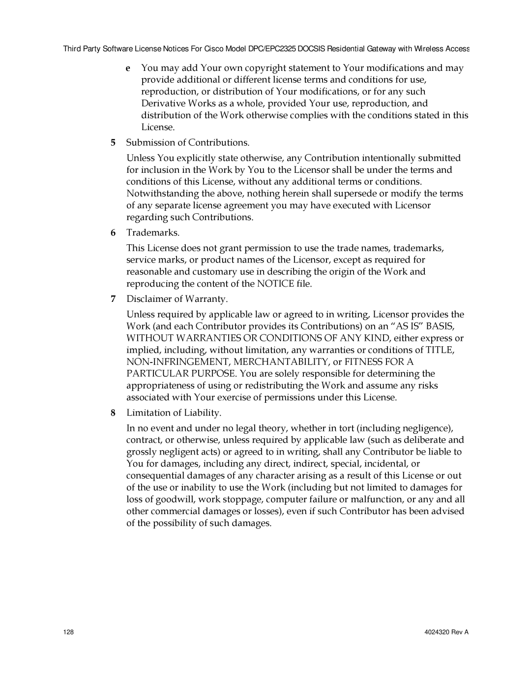 Cisco Systems DPC/EPC2325 DOCSIS important safety instructions Rev a 