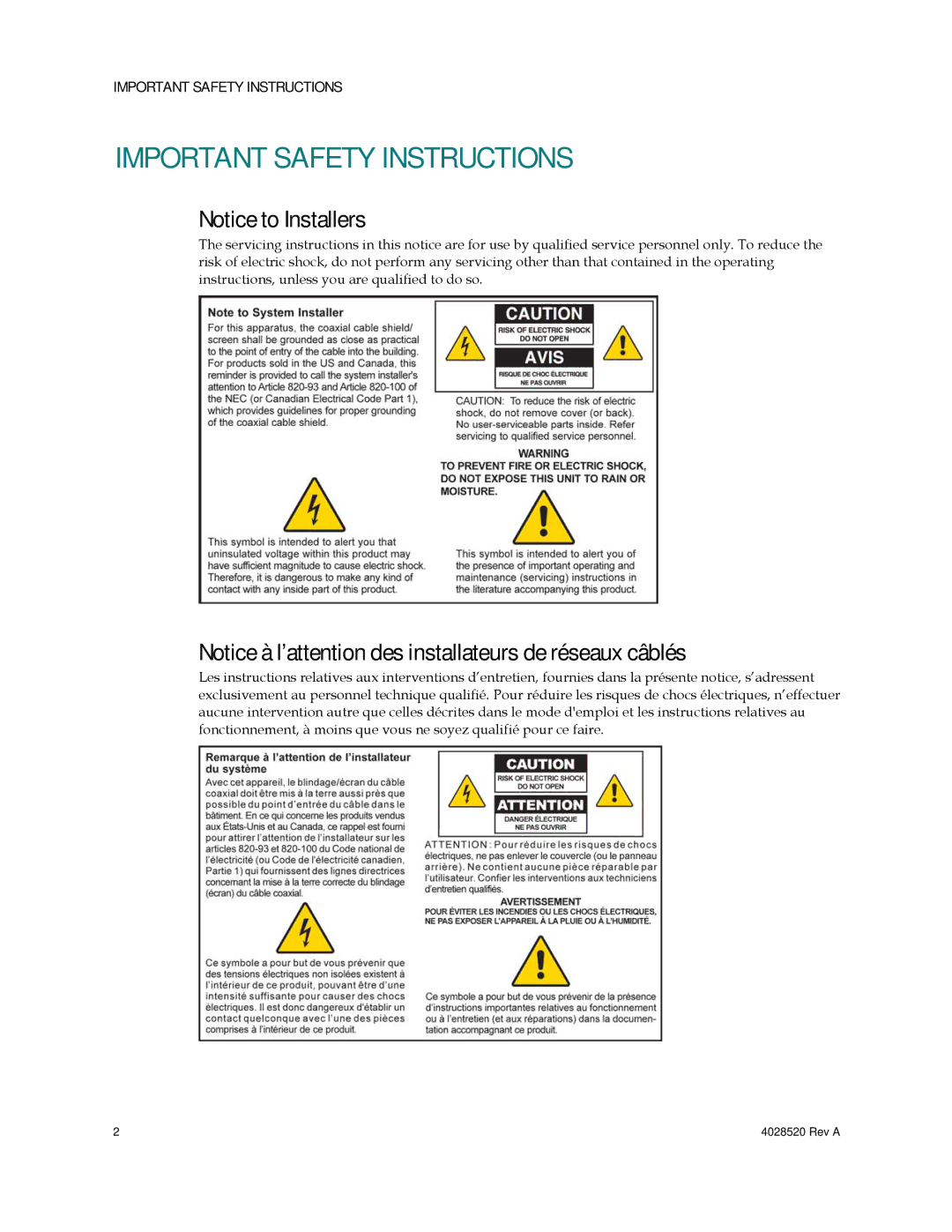 Cisco Systems DPQ2202 important safety instructions Important Safety Instructions 