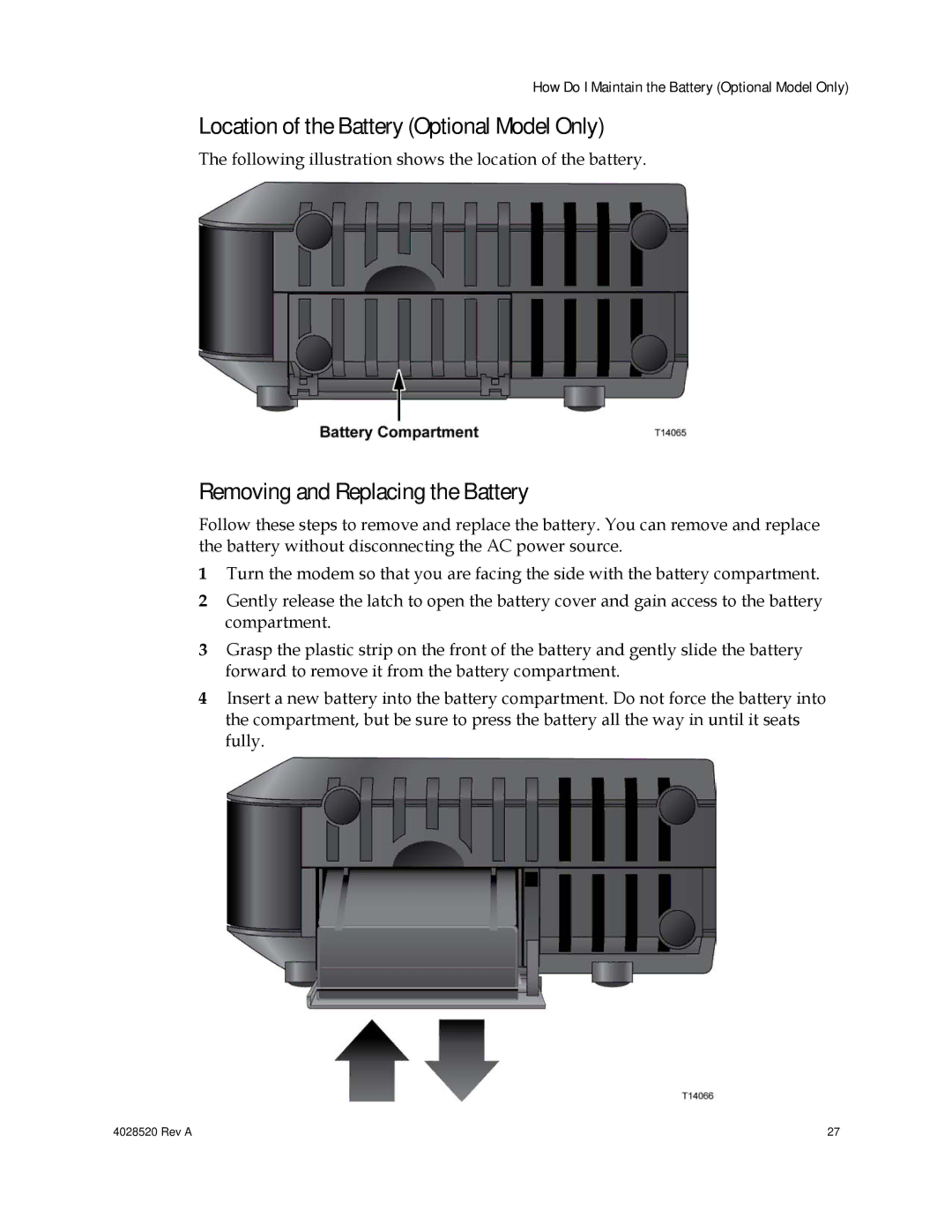 Cisco Systems DPQ2202 Location of the Battery Optional Model Only, Removing and Replacing the Battery 