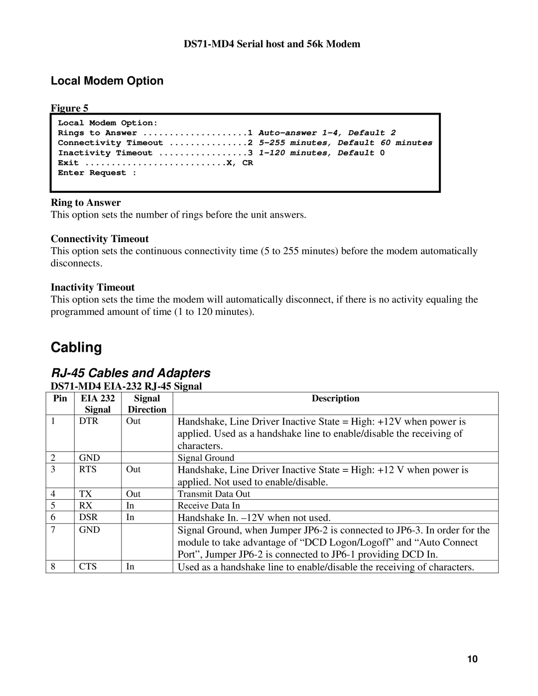 Cisco Systems DS71-MD4, DS Series manual Cabling, RJ-45 Cables and Adapters 