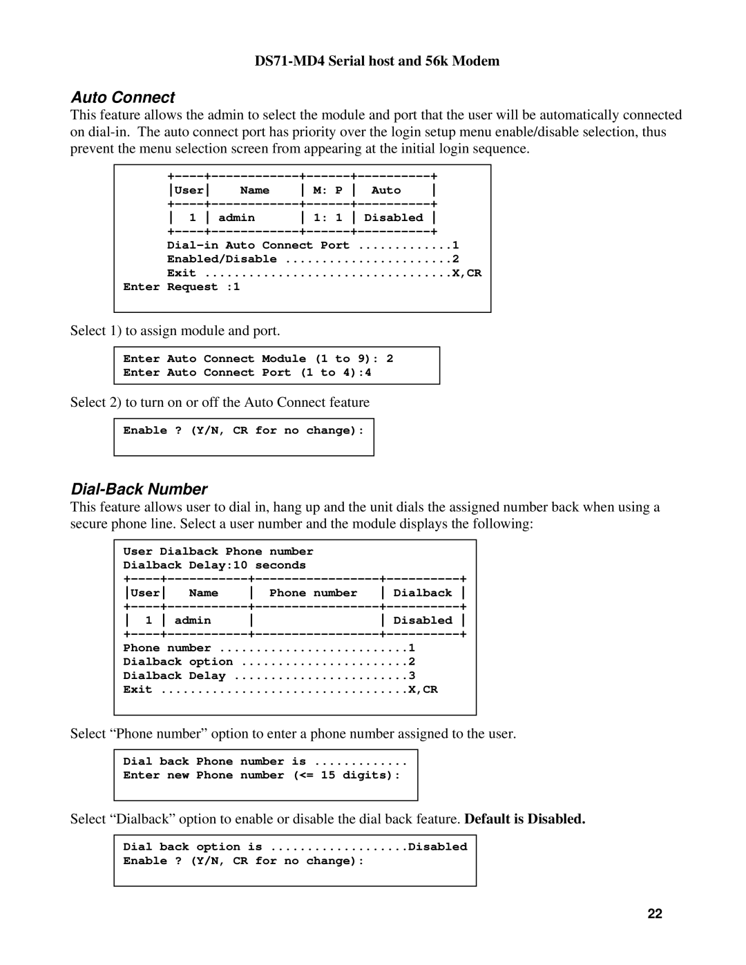 Cisco Systems DS71-MD4, DS Series manual Auto Connect 