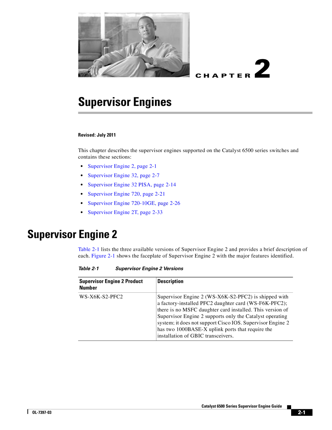 Cisco Systems DSN09EVS720ACK9 manual Supervisor Engine 2 Product Description Number, WS-X6K-S2-PFC2 