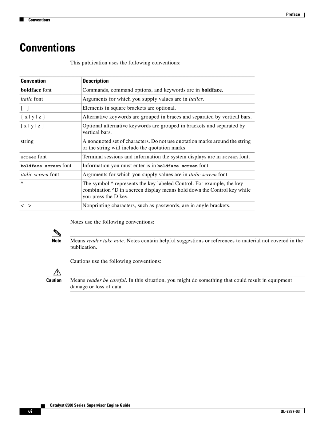 Cisco Systems DSN09EVS720ACK9 manual Conventions, Convention Description 