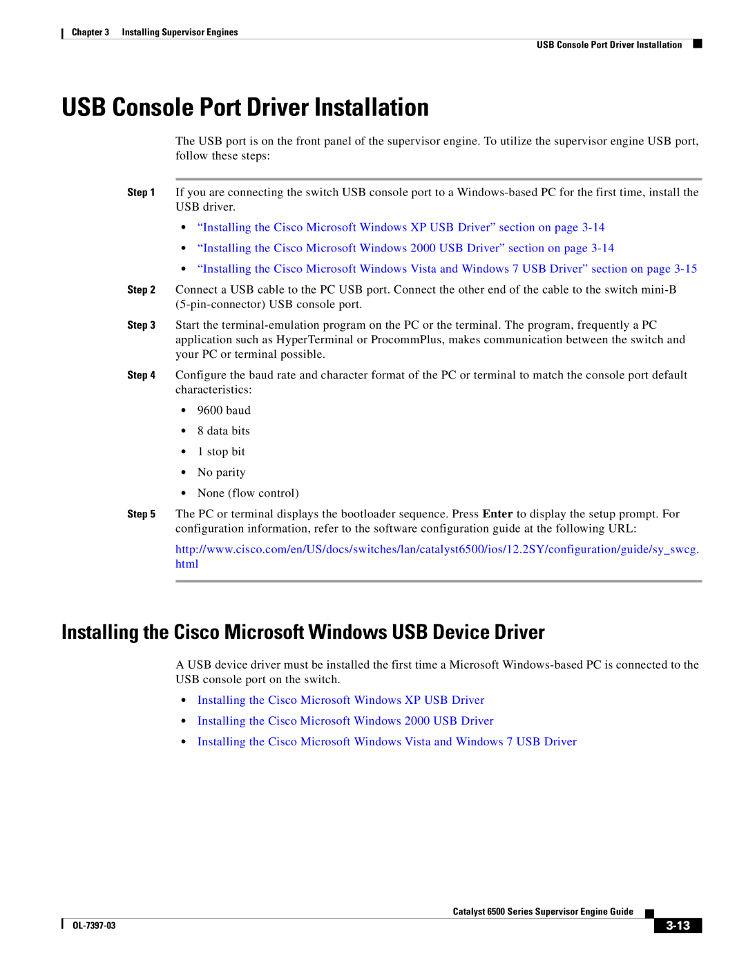 Cisco Systems DSN09EVS720ACK9 manual USB Console Port Driver Installation 