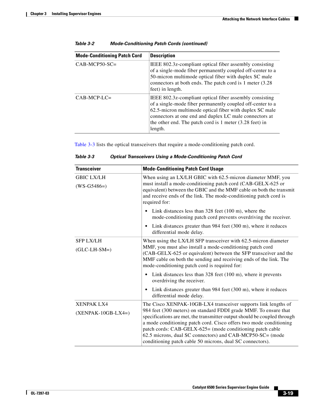 Cisco Systems DSN09EVS720ACK9 manual Transceiver Mode-Conditioning Patch Cord Usage 