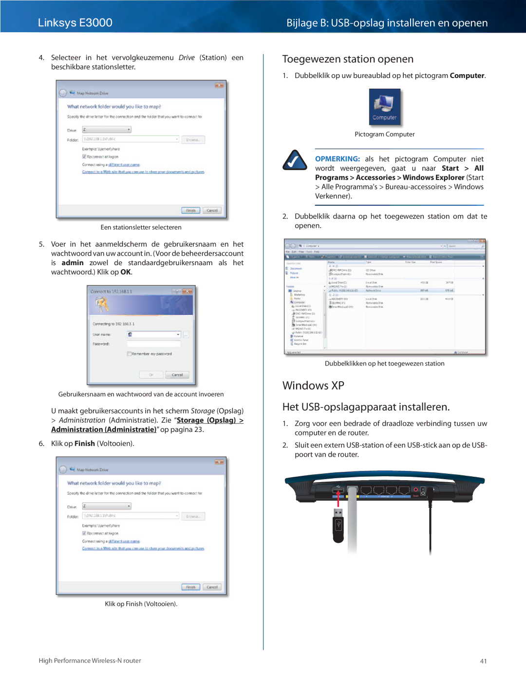 Cisco Systems E3000 manual Windows XP 