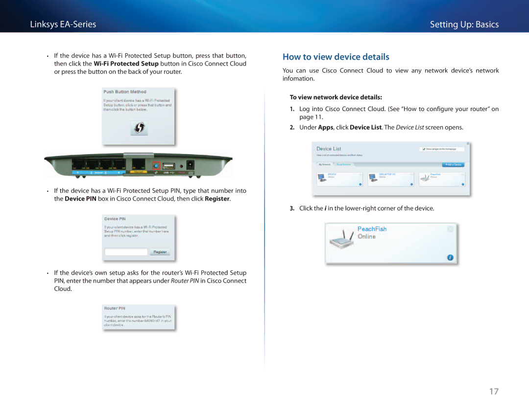 Cisco Systems EA3500 manual How to view device details, To view network device details 