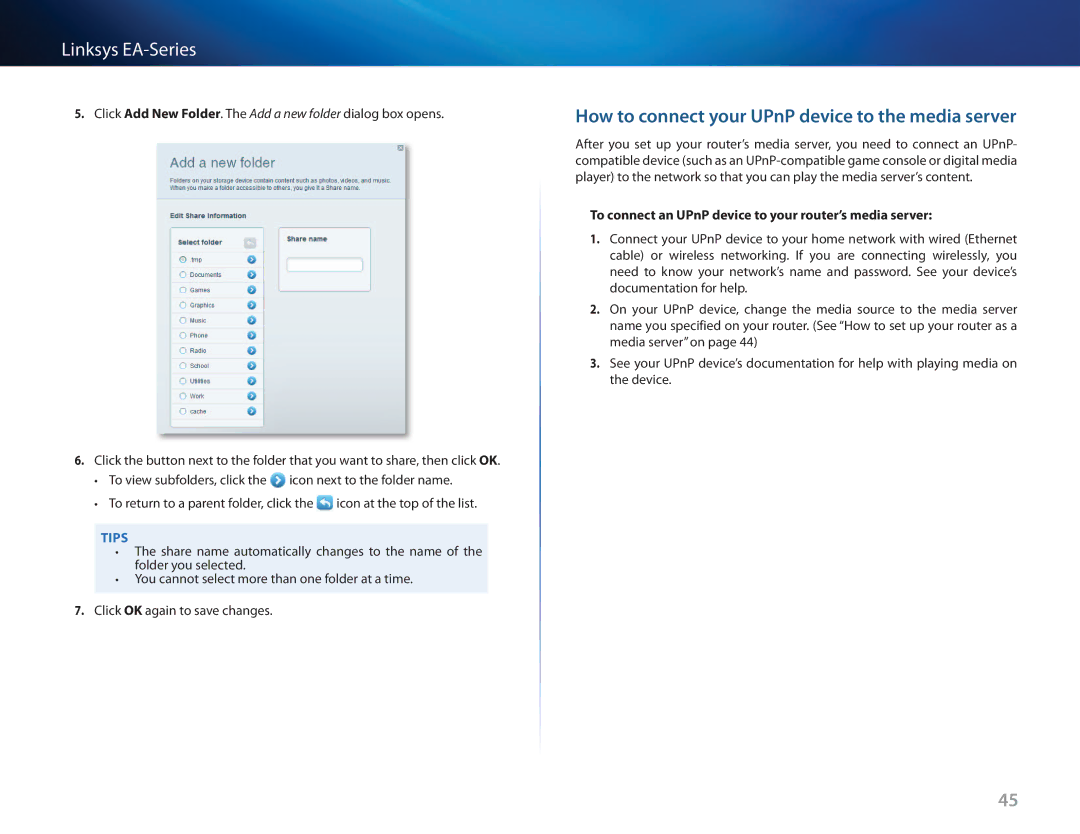 Cisco Systems EA3500 manual How to connect your UPnP device to the media server 