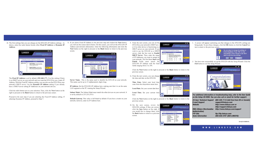 Cisco Systems EFG120 appendix W . L I N K S Y S . C O M 