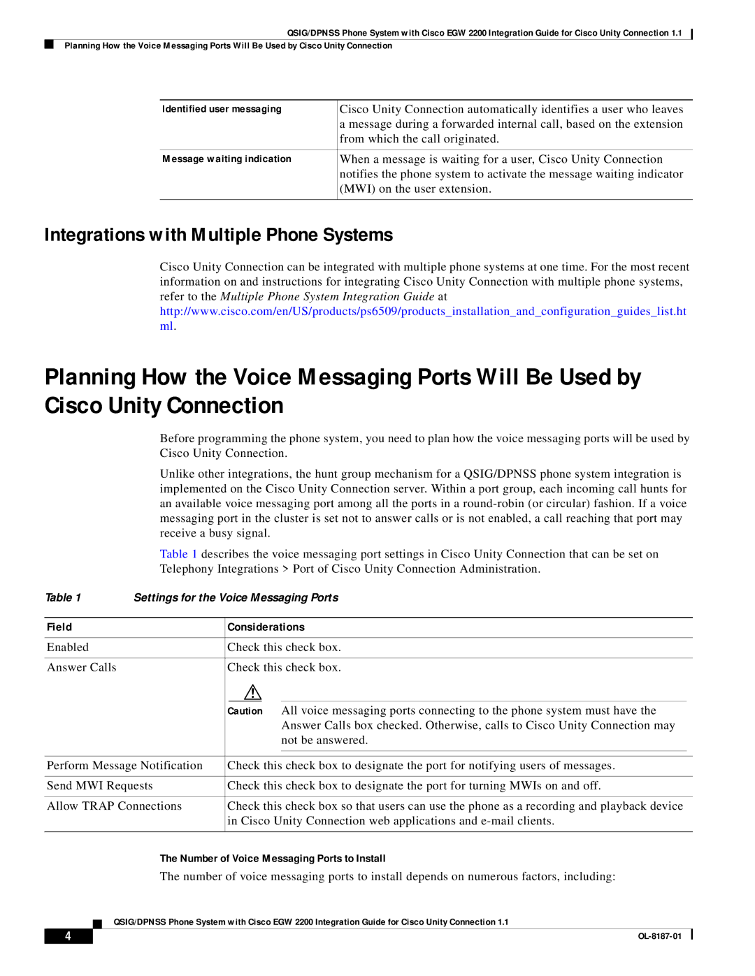 Cisco Systems EGW 2200 manual Integrations with Multiple Phone Systems, Field Considerations 