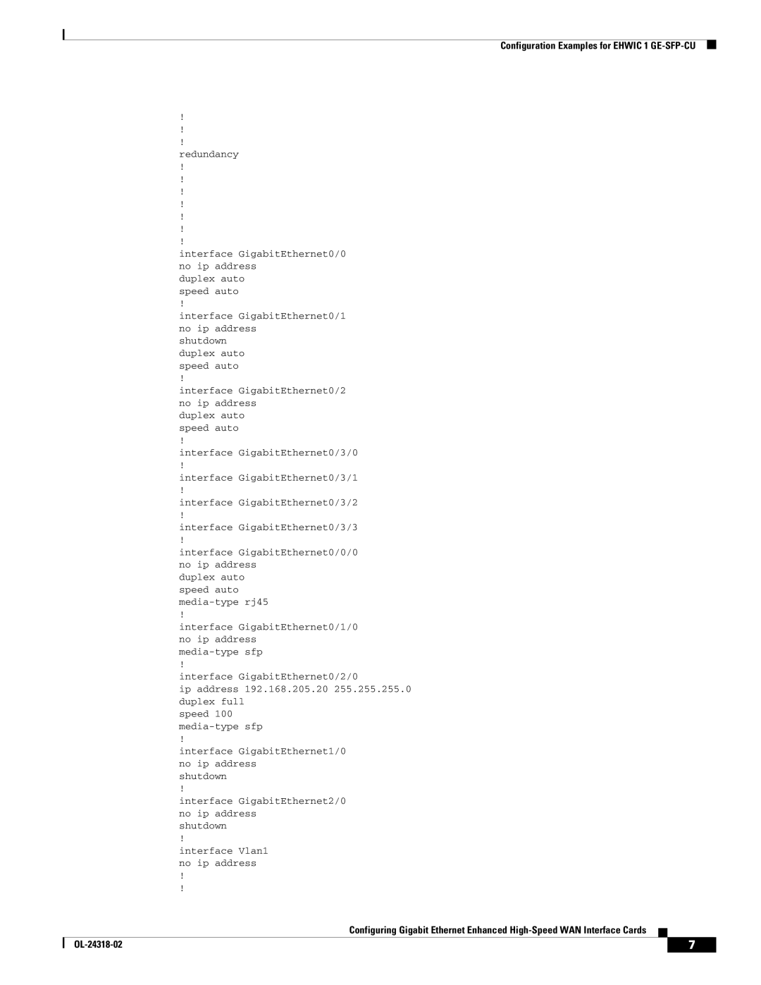 Cisco Systems EHWIC1GESFPCU manual Shutdown 