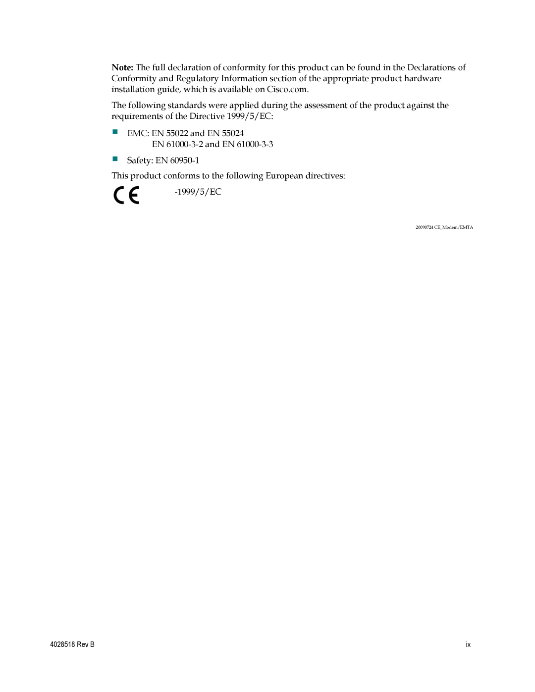 Cisco Systems EPC2202, DPC2202, 4025508 important safety instructions CEModem/EMTA 