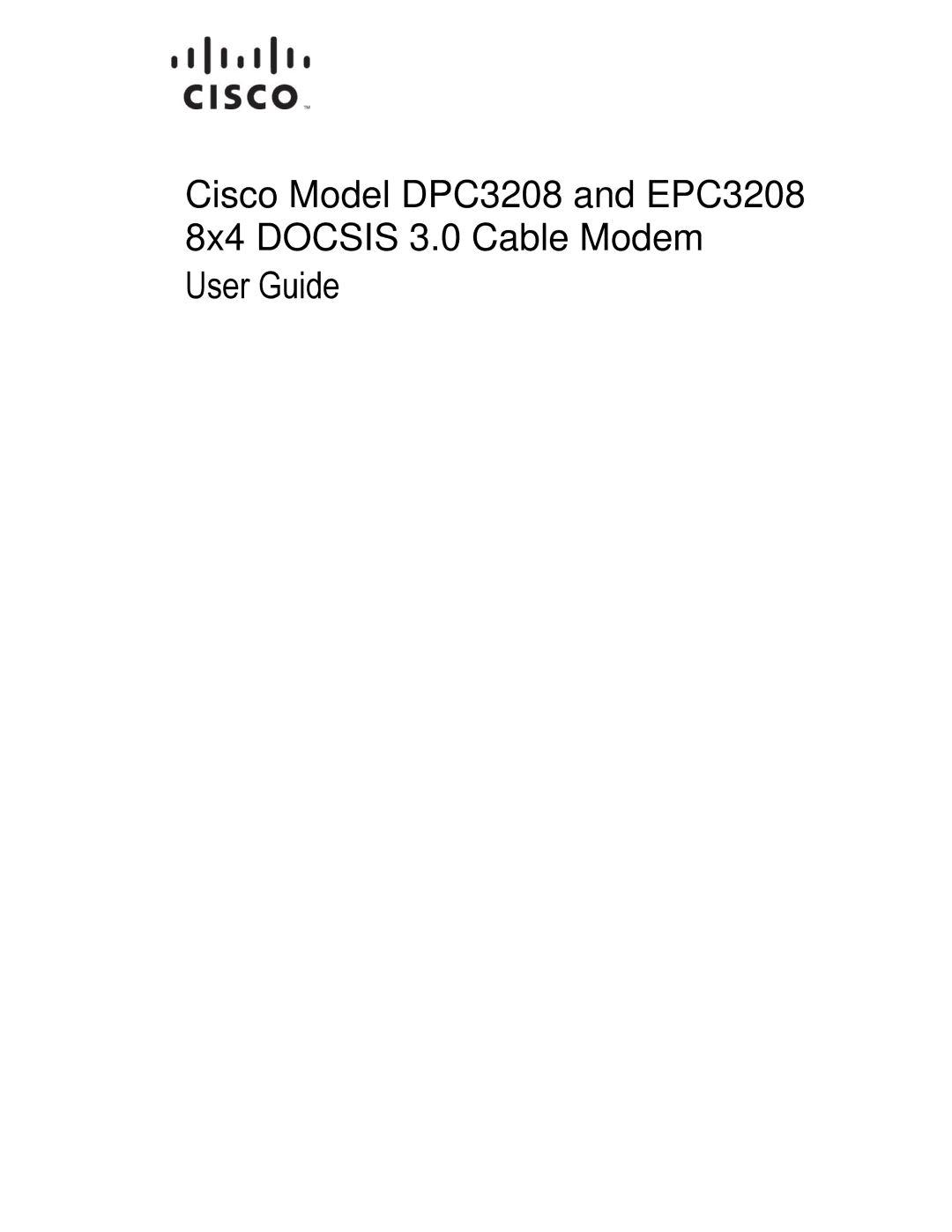 Cisco Systems DPC3208, EPC3208 manual 