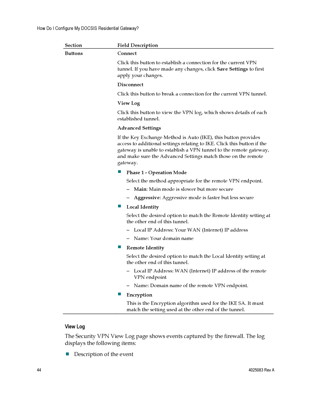 Cisco Systems 4039760, EPC3827, DPC3827 important safety instructions View Log 