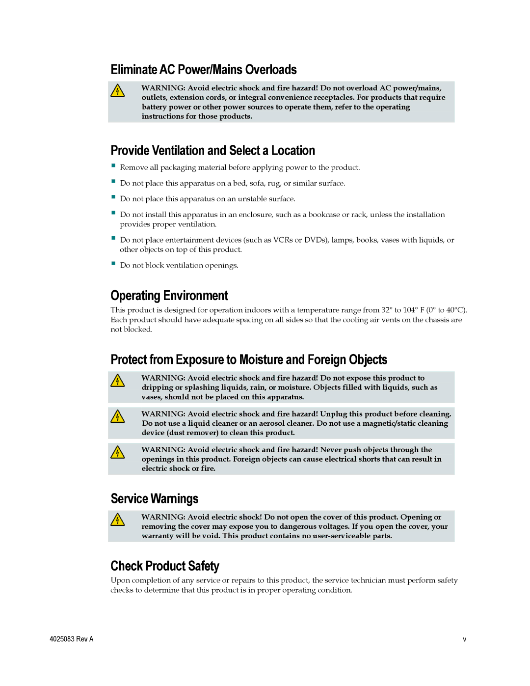 Cisco Systems 4039760, EPC3827, DPC3827 important safety instructions Operating Environment 