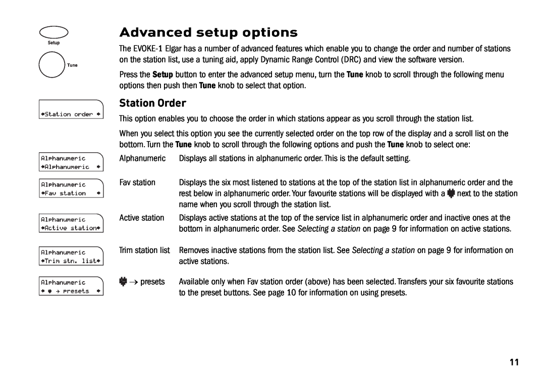 Cisco Systems EVOKE-1 manual Advanced setup options, Station Order 
