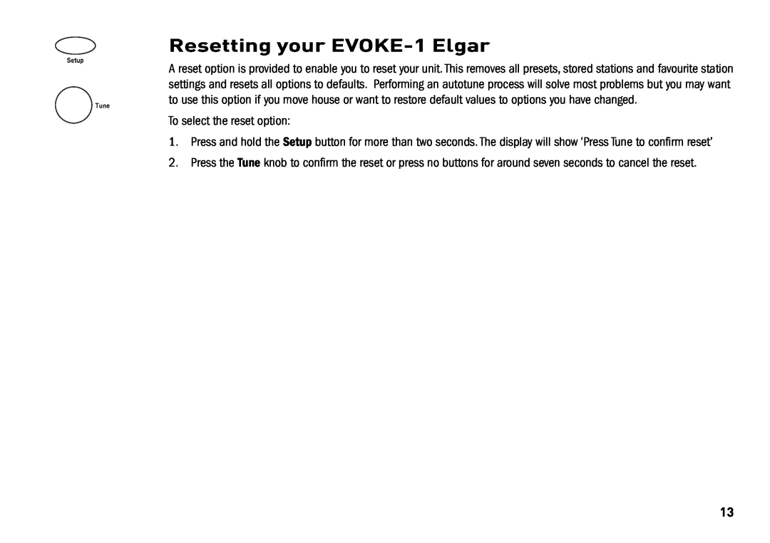 Cisco Systems manual Resetting your EVOKE-1Elgar, To select the reset option 