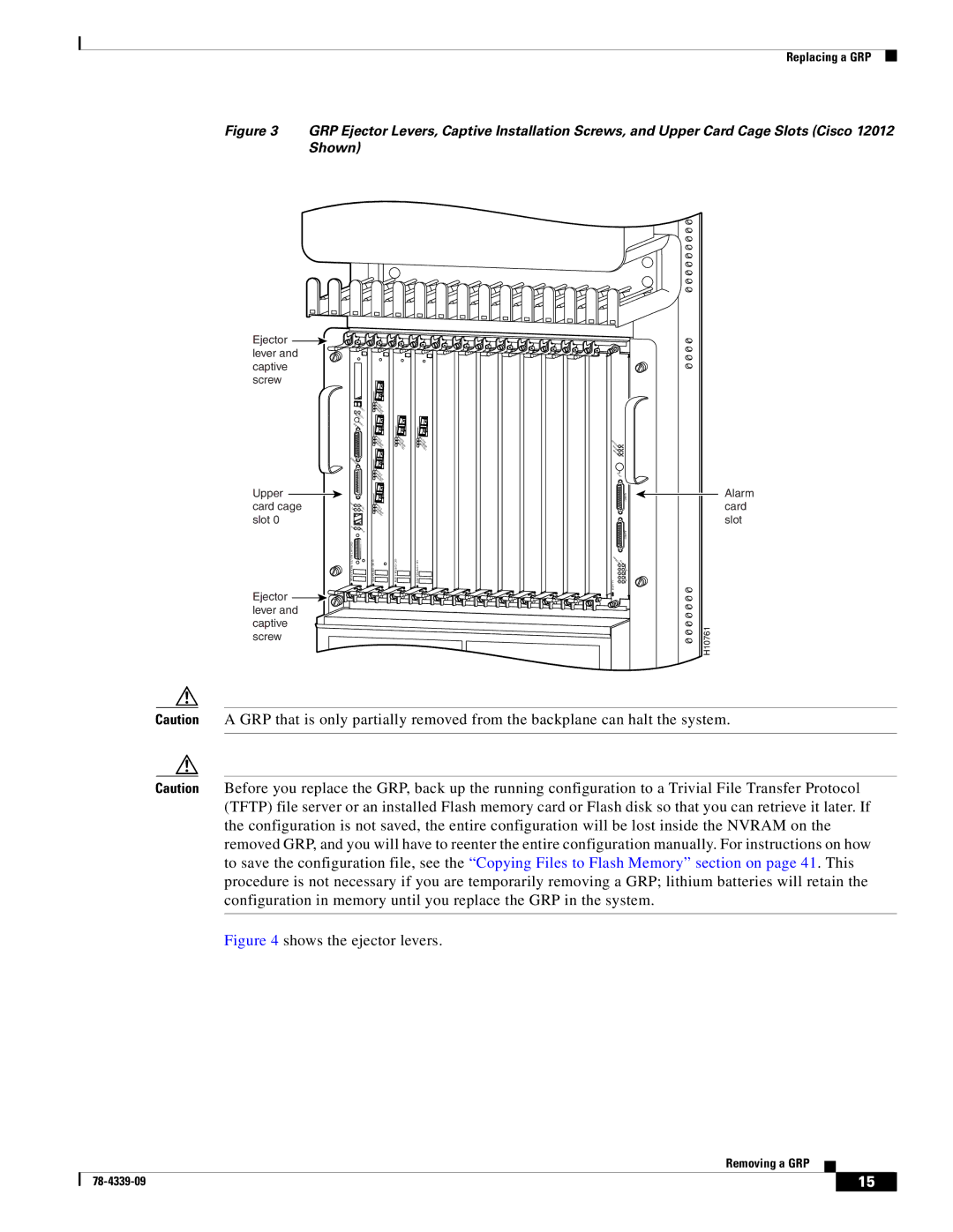 Cisco Systems GRP-B manual Shows the ejector levers 