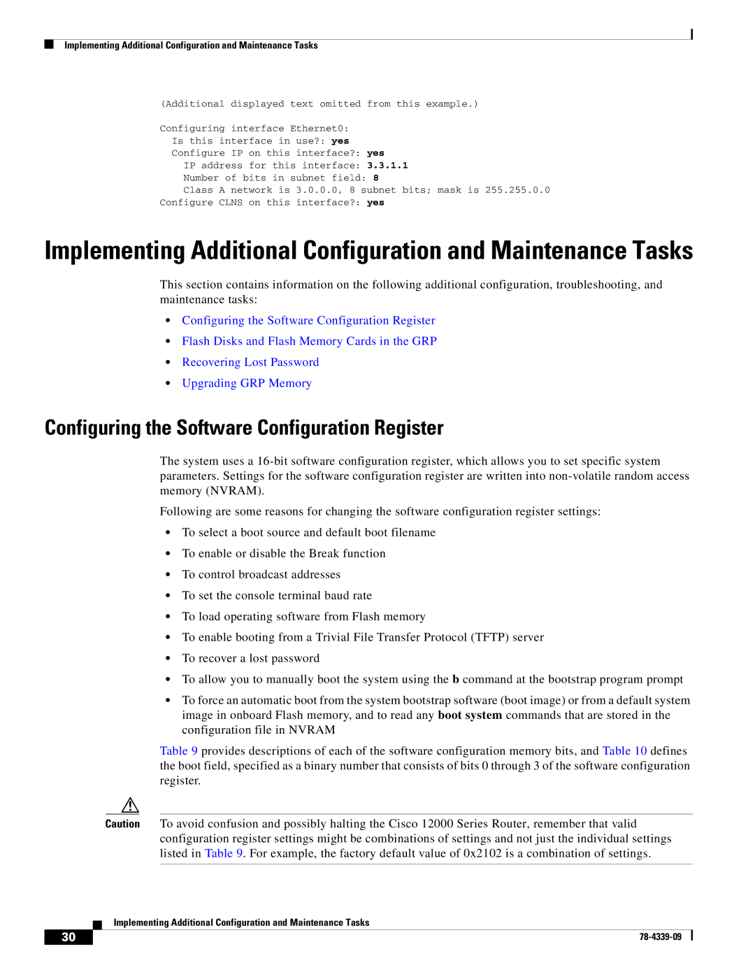 Cisco Systems GRP-B manual Configuring the Software Configuration Register 