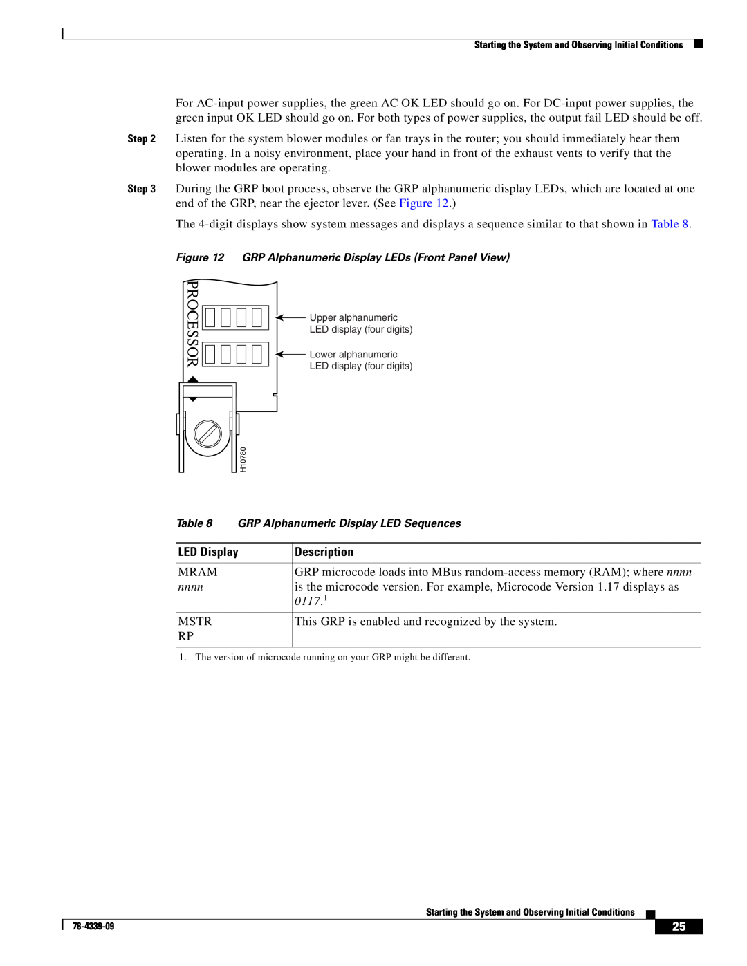 Cisco Systems GRP-B manual nnnn, 0117, Processor 