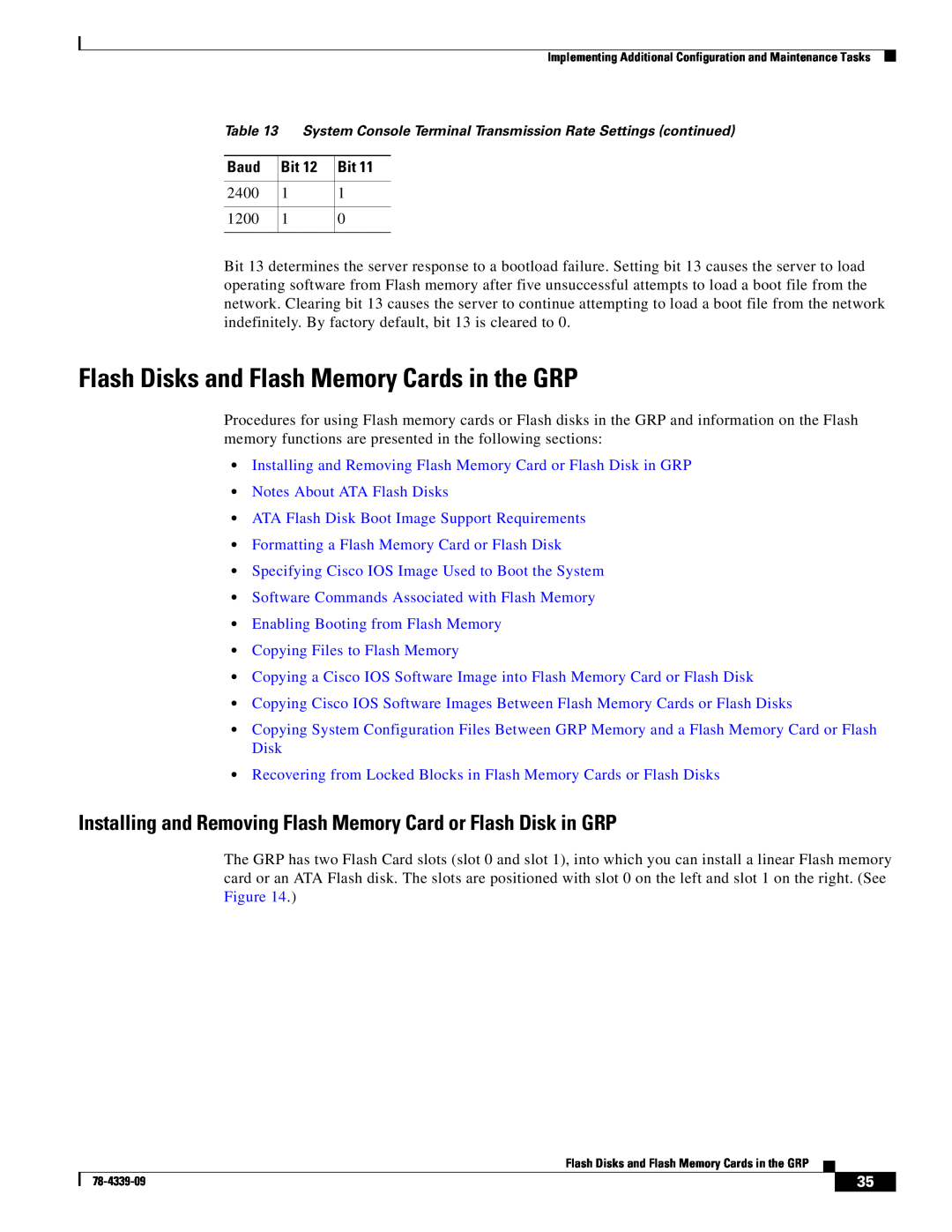 Cisco Systems GRP-B manual Flash Disks and Flash Memory Cards in the GRP, Notes About ATA Flash Disks 