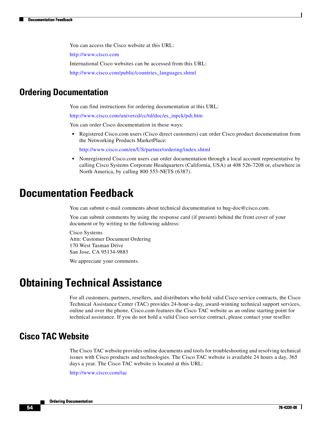Cisco Systems GRP-B Documentation Feedback, Obtaining Technical Assistance, Ordering Documentation, Cisco TAC Website 