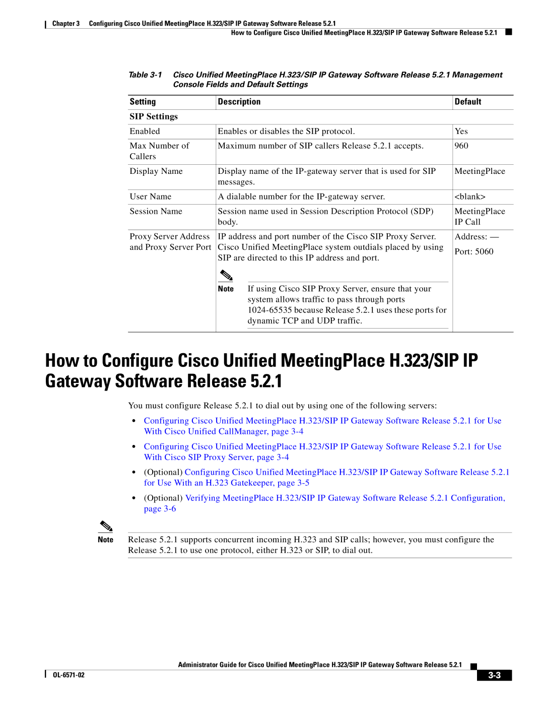 Cisco Systems H.323/SIP manual SIP Settings 