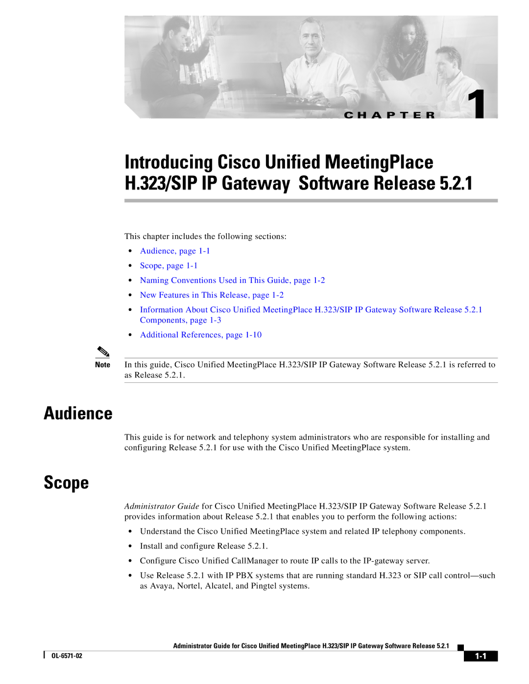 Cisco Systems H.323/SIP manual Audience, Scope 