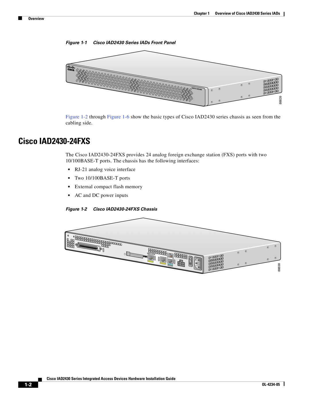 Cisco Systems IAD2430 Series specifications Cisco IAD2430-24FXS 