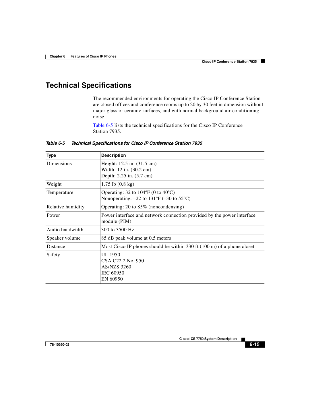 Cisco Systems ICS-7750 manual Noise 