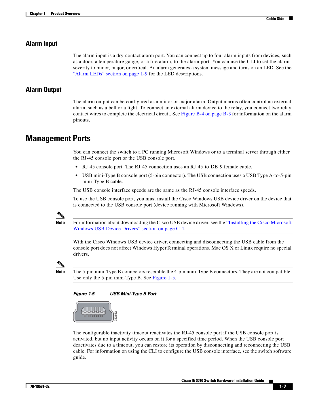 Cisco Systems IE301024TC manual Management Ports, Alarm Input, Alarm Output 