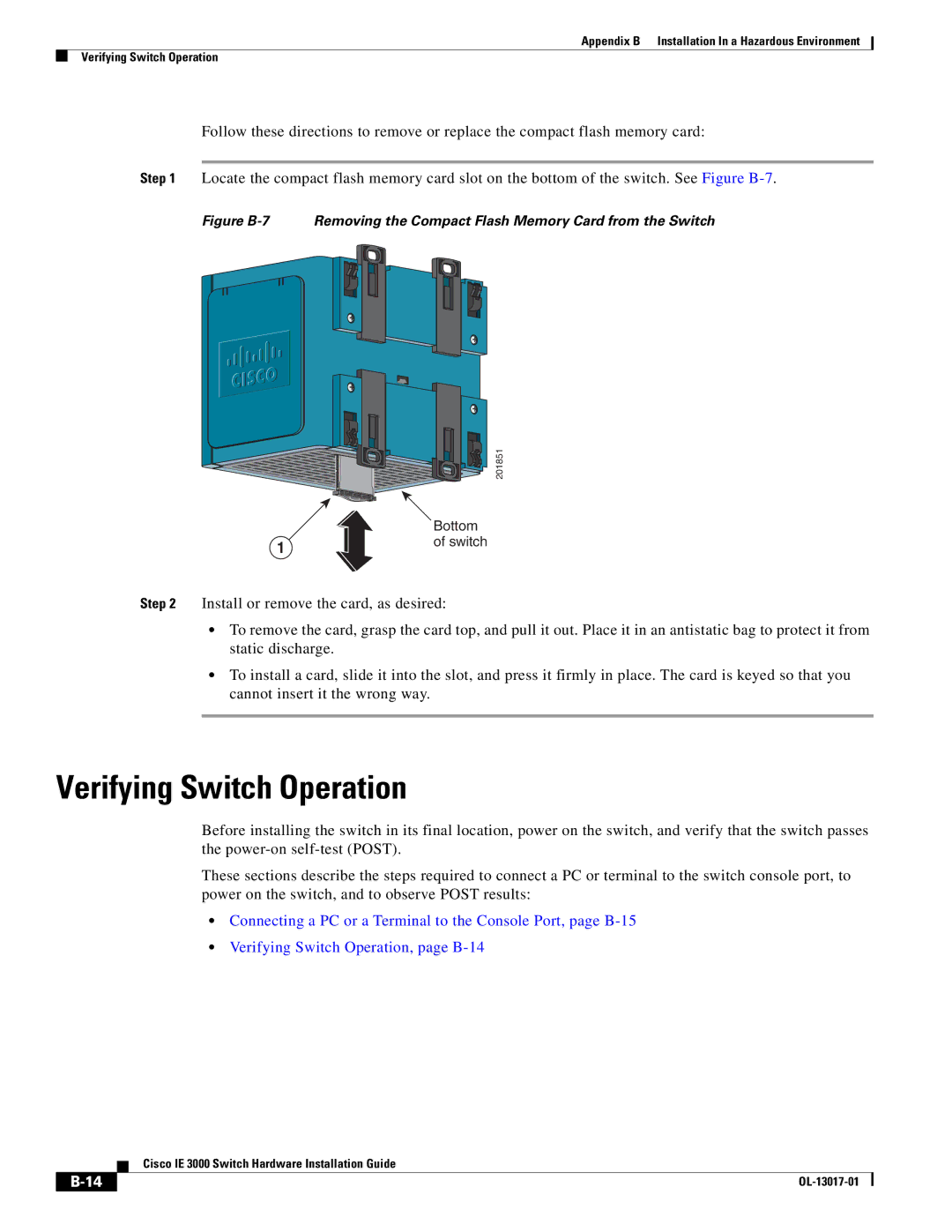 Cisco Systems IEM30004PC, IE 3000 Series manual Verifying Switch Operation 