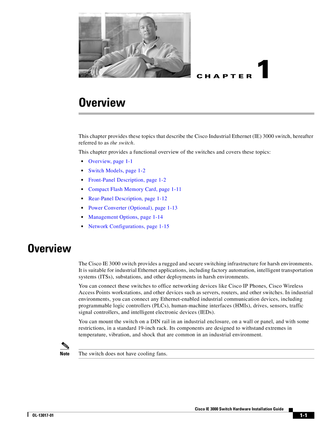 Cisco Systems IE 3000 Series, IEM30004PC manual Overview 