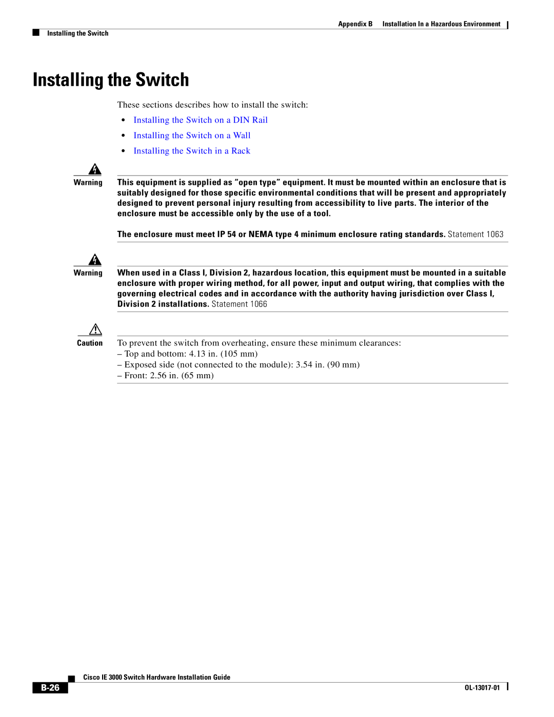 Cisco Systems IEM30004PC, IE 3000 Series manual These sections describes how to install the switch 