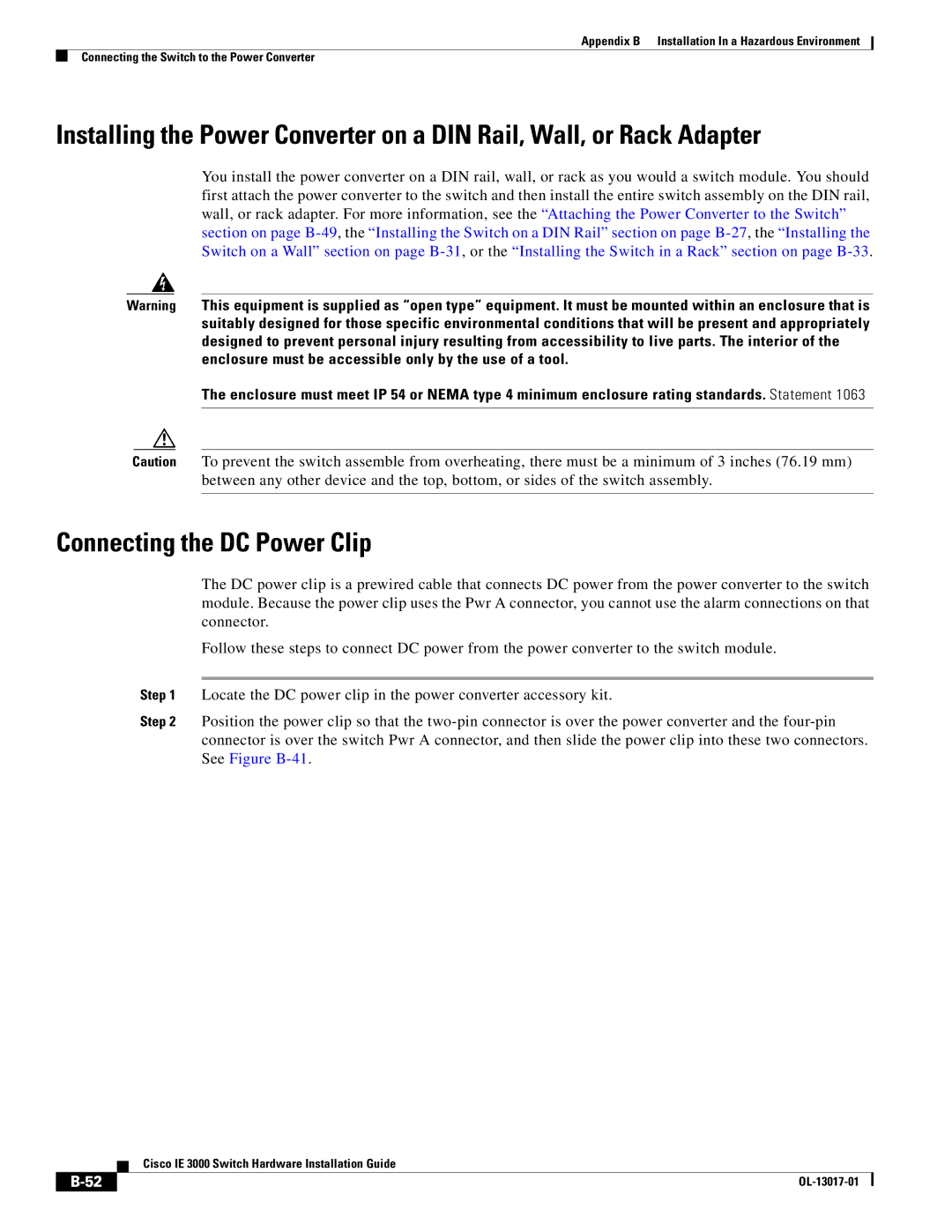 Cisco Systems IEM30004PC, IE 3000 Series manual Connecting the DC Power Clip 