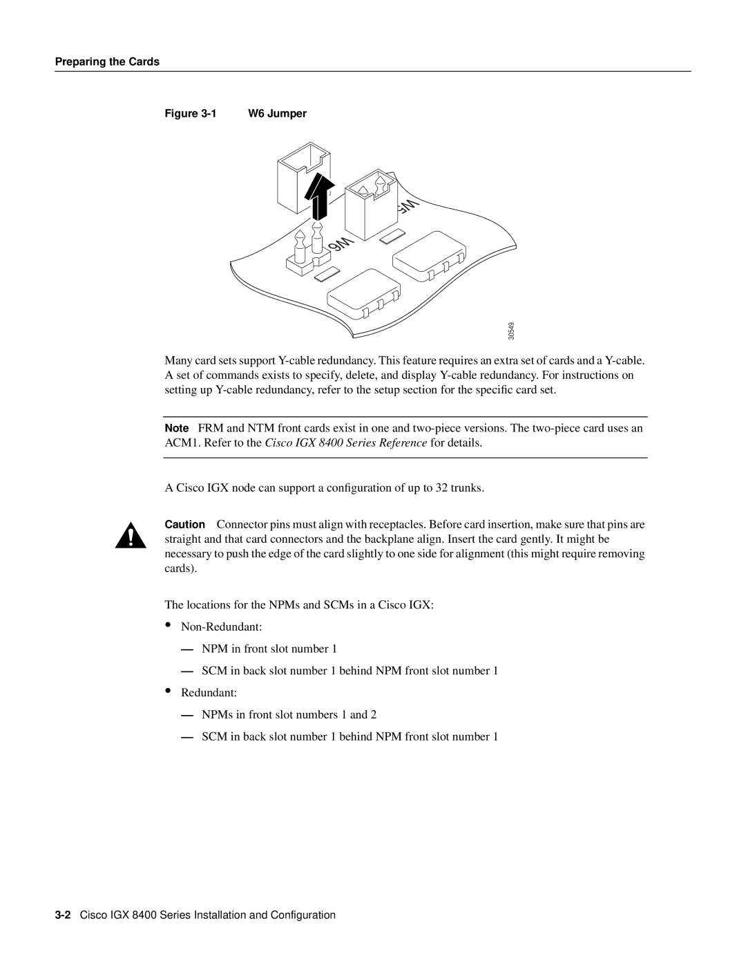 Cisco Systems IGX 8400 Series manual Preparing the Cards 