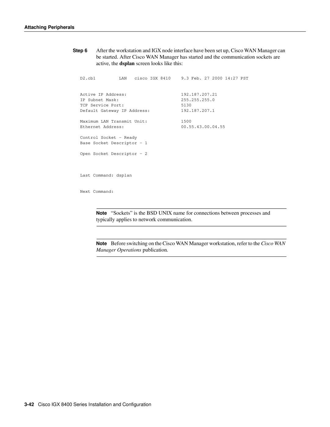 Cisco Systems manual 42Cisco IGX 8400 Series Installation and Configuration 