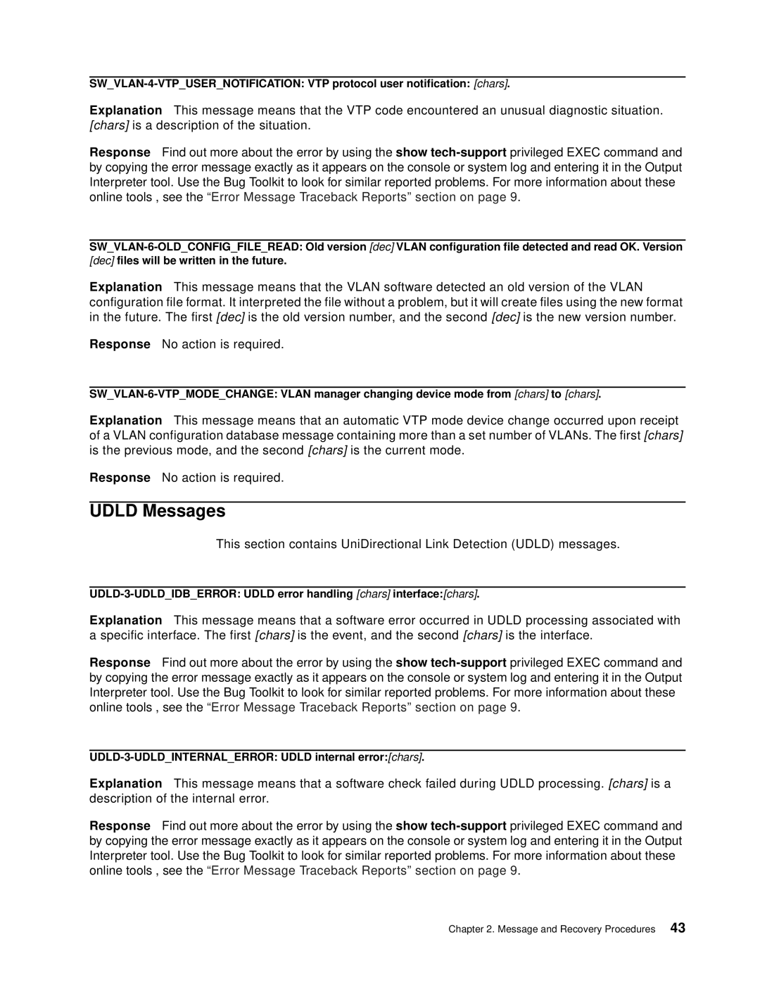 Cisco Systems Intelligent Gigabit Ethernet Switch Module manual Udld Messages 