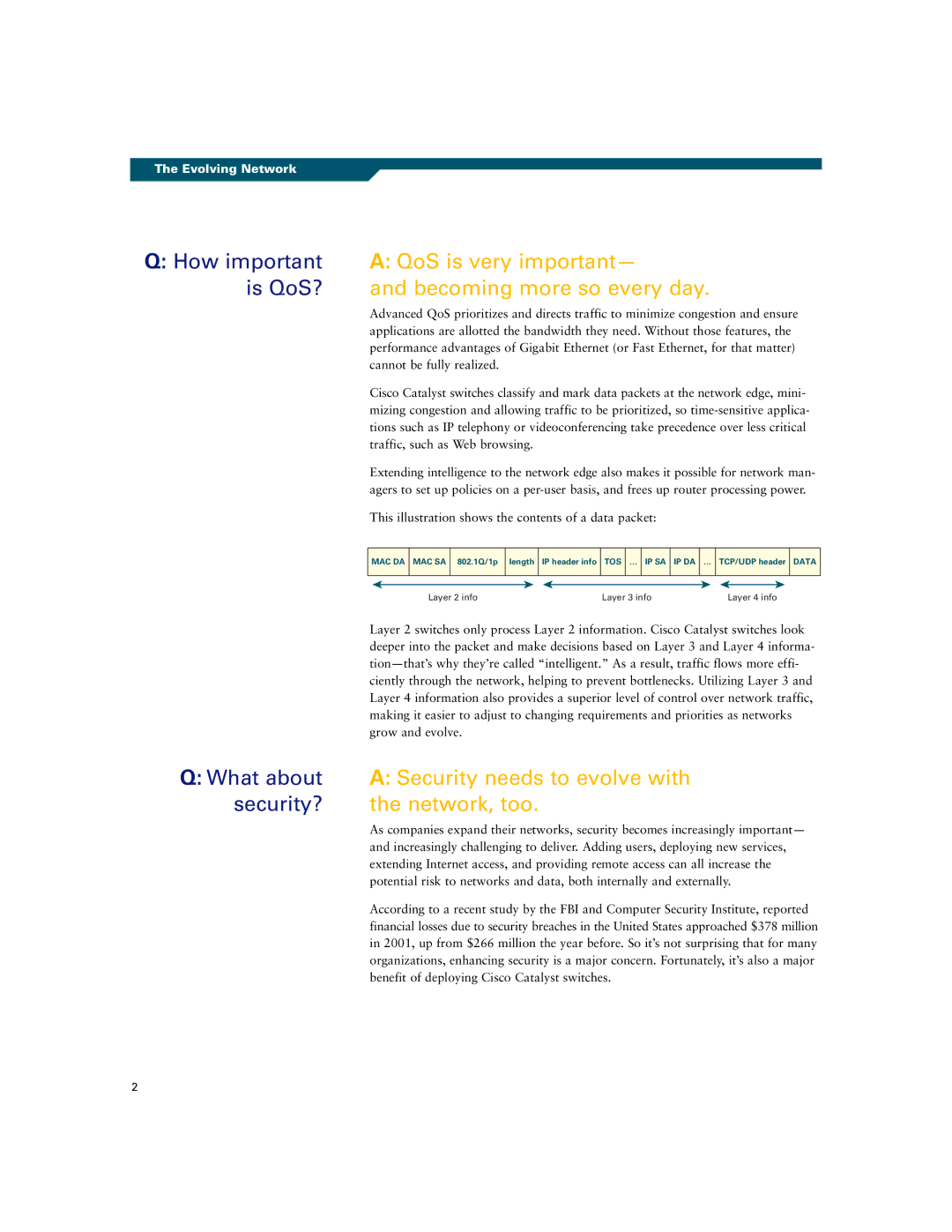 Cisco Systems Intelligent Switching manual How important a QoS is very important, Becoming more so every day, Network, too 