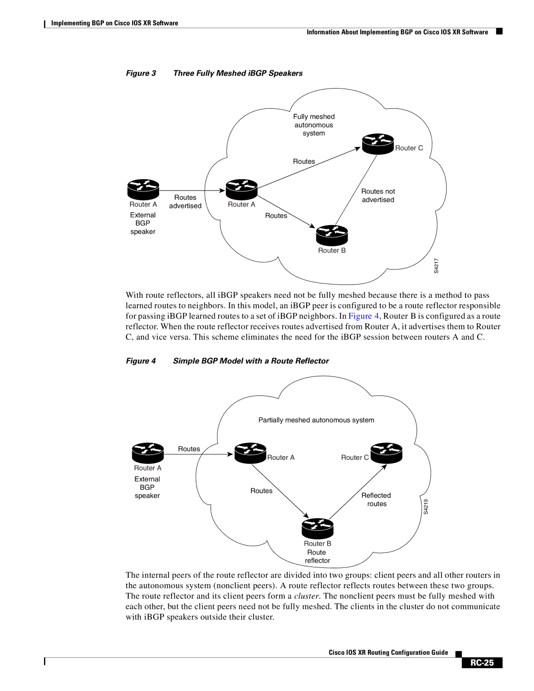 Cisco Systems IOS XR manual RC-25, Three Fully Meshed iBGP Speakers 