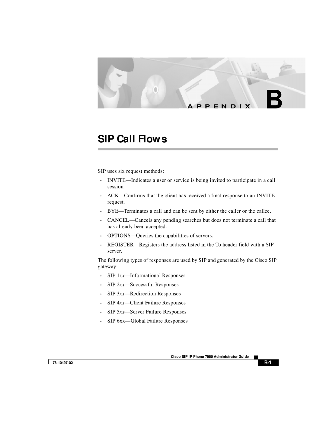 Cisco Systems IP phone 7960 manual SIP Call Flows 