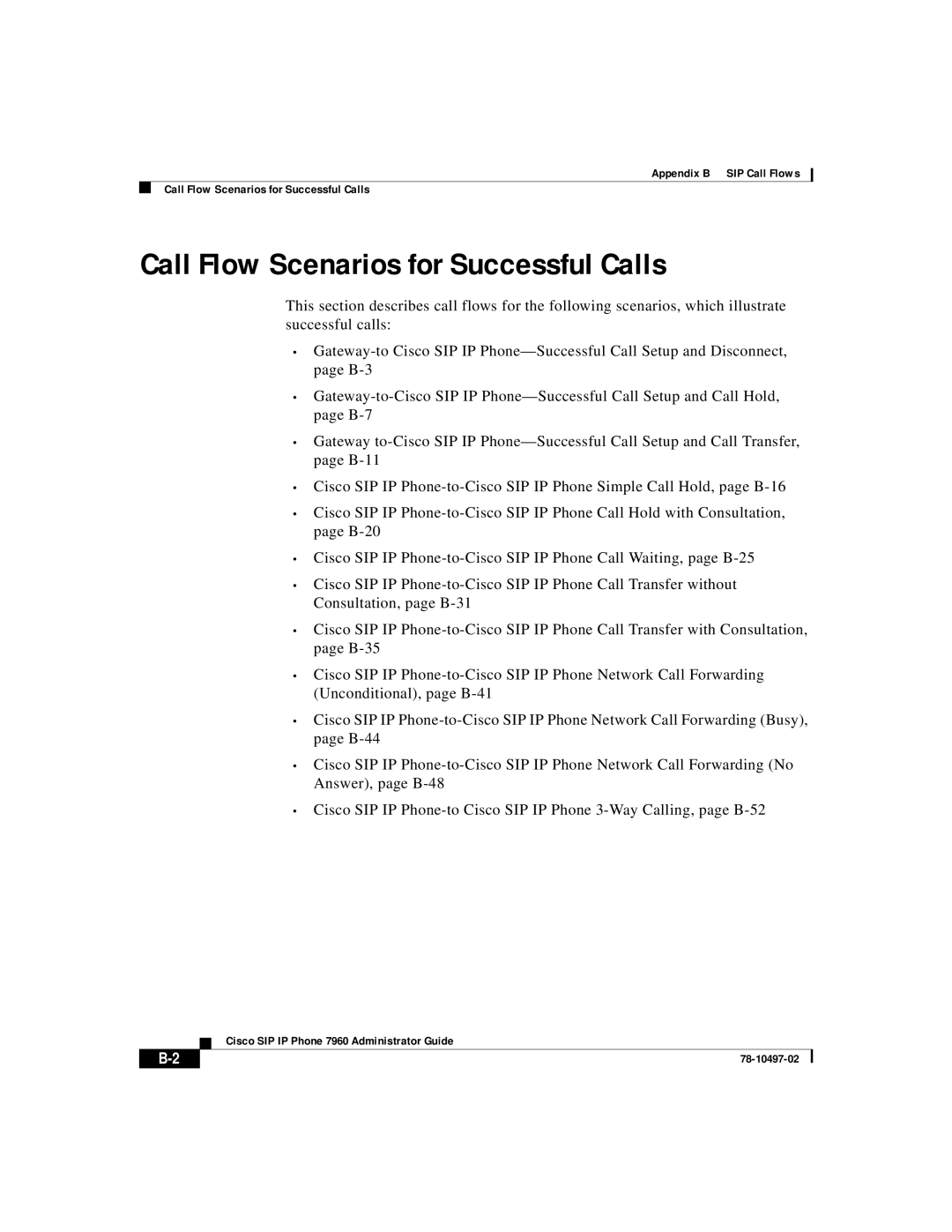 Cisco Systems IP phone 7960 manual Call Flow Scenarios for Successful Calls 