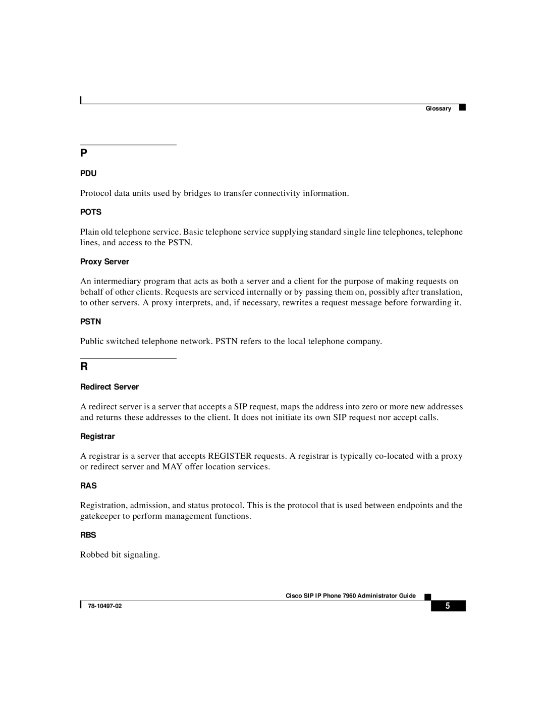 Cisco Systems IP phone 7960 manual Robbed bit signaling 