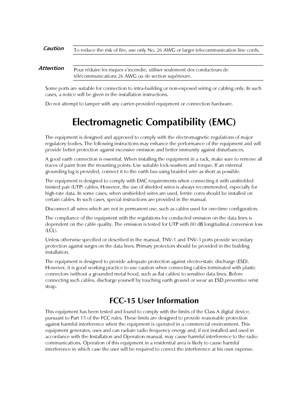 Cisco Systems IPMUX-1E operation manual Electromagnetic Compatibility EMC 