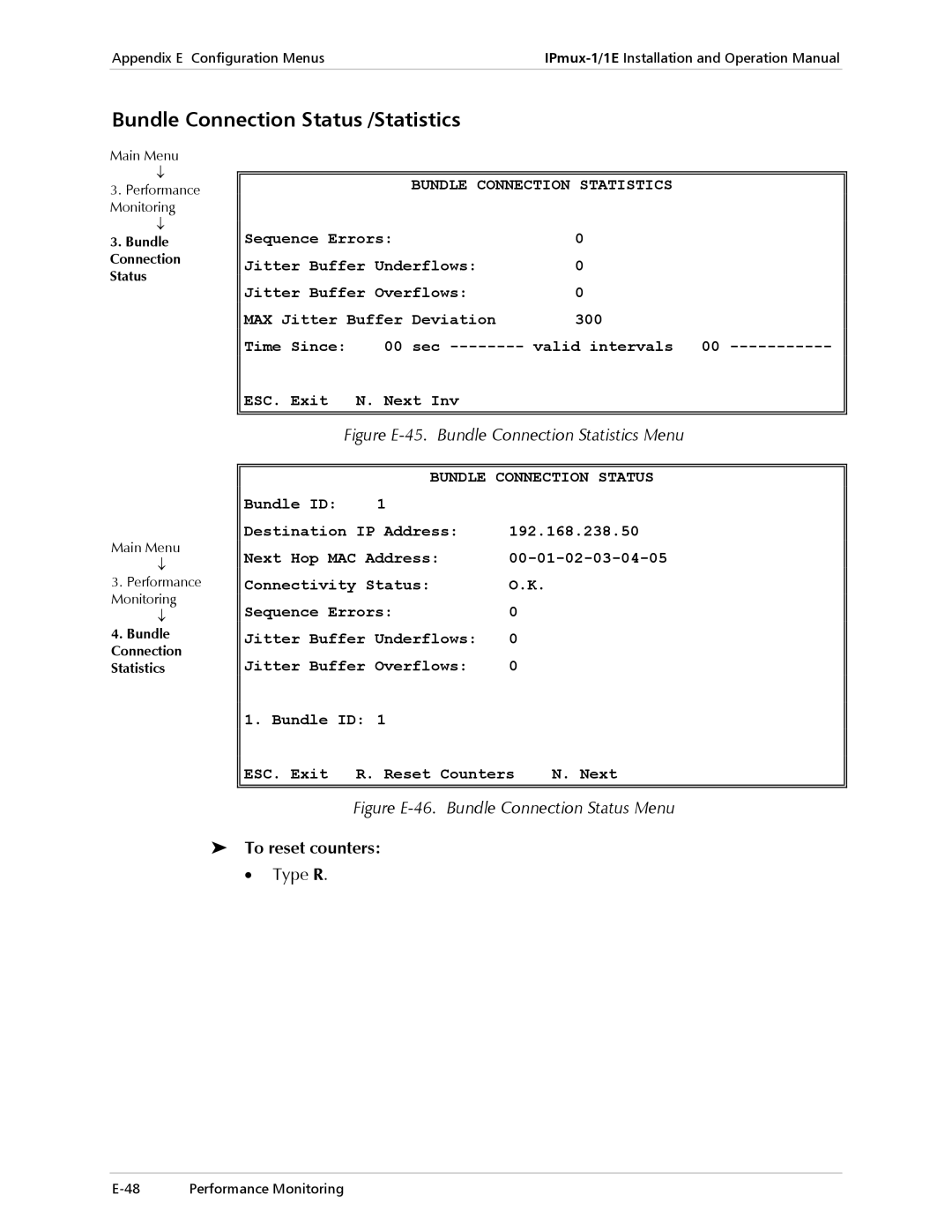 Cisco Systems IPMUX-1E operation manual Bundle Connection Status /Statistics, Bundle Connection Statistics 