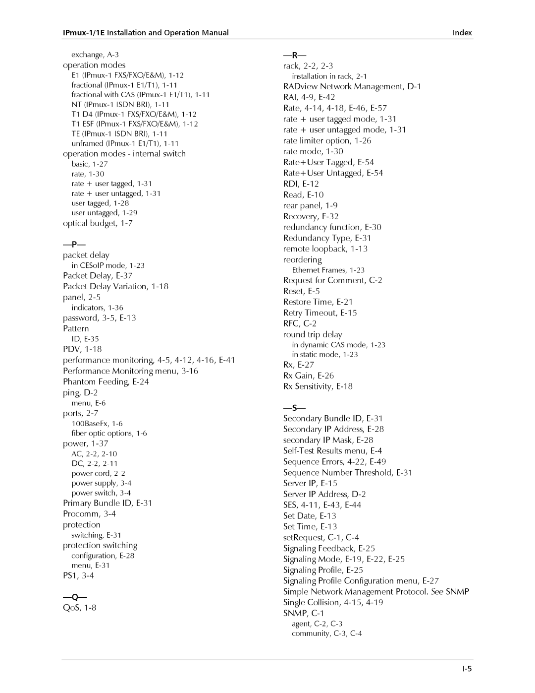 Cisco Systems IPMUX-1E operation manual Packet delay, QoS 